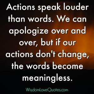 We can apologize over & over - Wisdom Love Quotes